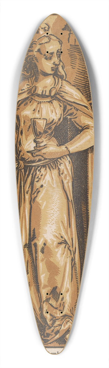 Tobias Stimmer - Ecclesia 39.3 inch art pintail longboard deck