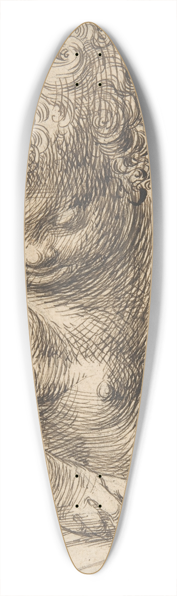 Toussaint Dubreuil - Cupid with Two Doves 39.3 inch art pintail longboard deck