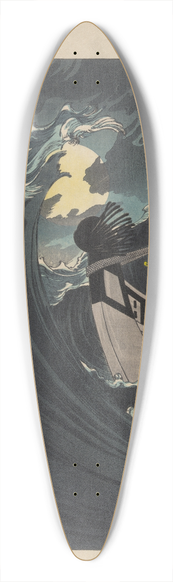 Tsukioka Yoshitoshi - Daimotsu kaij no tsuki 39.3 inch art pintail longboard deck