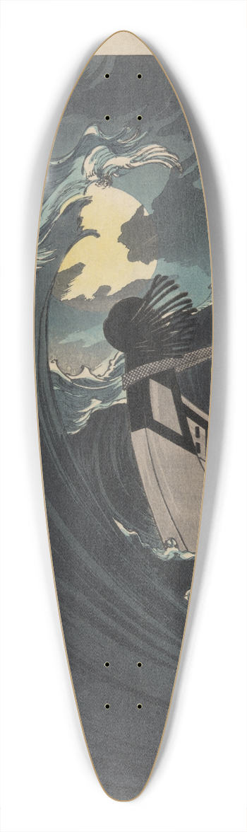 Tsukioka Yoshitoshi - Daimotsu kaij no tsuki 39.3 inch art pintail longboard deck