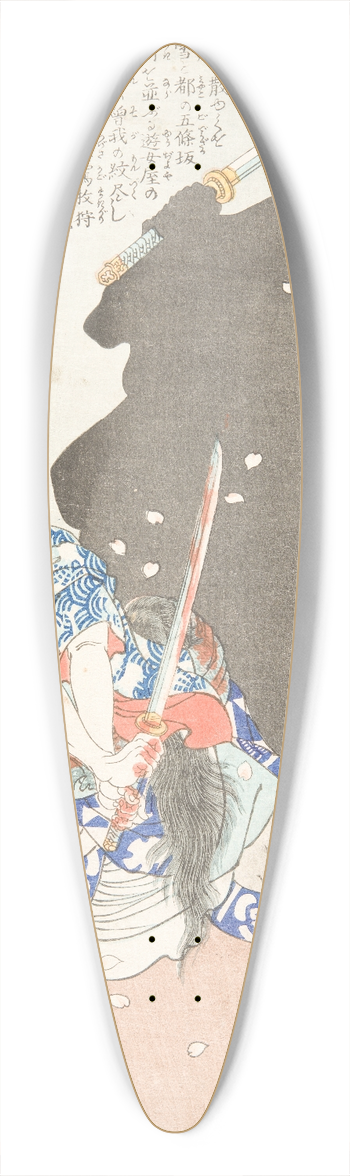 Tsukioka Yoshitoshi - Gosho Gorz Battling a Shadow 39.3 inch art pintail longboard deck
