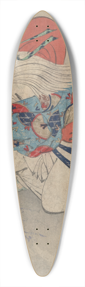 Tsukioka Yoshitoshi - Ibaraki 39.3 inch art pintail longboard deck