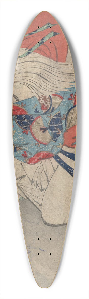 Tsukioka Yoshitoshi - Ibaraki 39.3 inch art pintail longboard deck