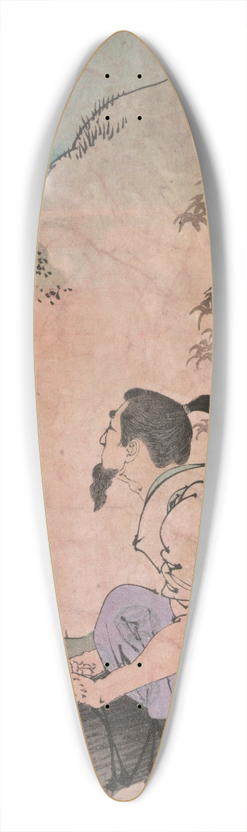 Tsukioka Yoshitoshi - Kshi no tsuki 39.3 inch art pintail longboard deck