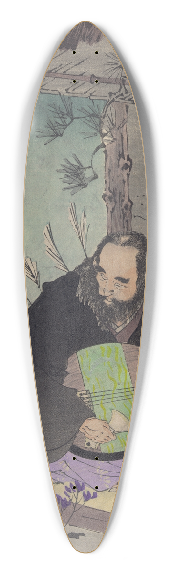 Tsukioka Yoshitoshi - Semimaru 39.3 inch art pintail longboard deck