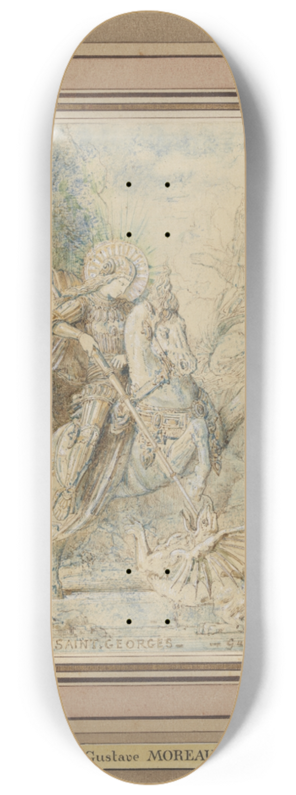 Gustave Moreau - Sankt Georg 8.25 inch art skate deck