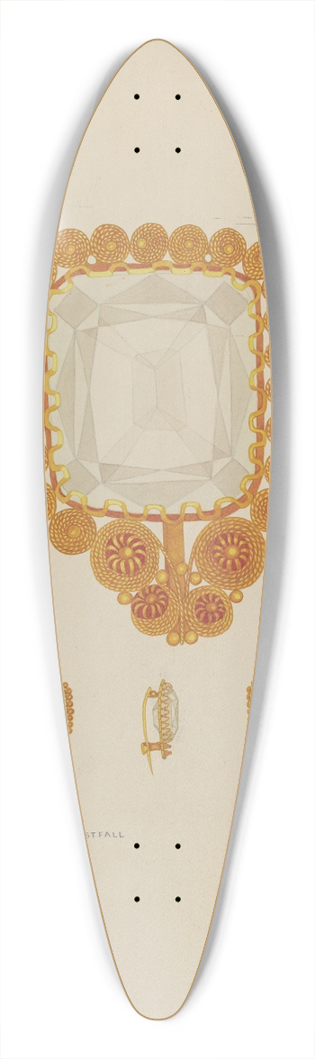 Tulita Westfall - Brooch 39.3 inch art pintail longboard deck