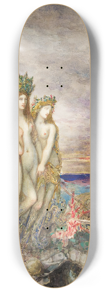 Gustave Moreau - The Sirens 8.25 inch art skate deck