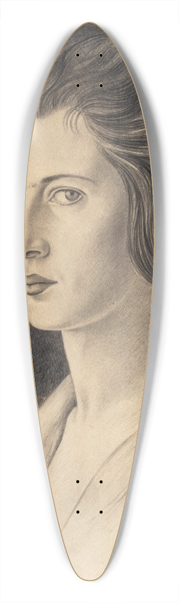 Ubaldo Oppi - Wifes Portrait 39.3 inch art pintail longboard deck