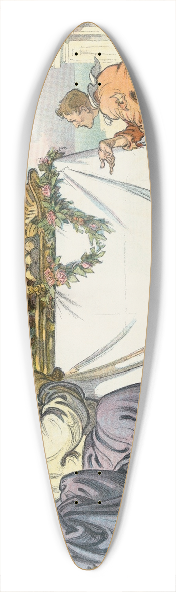 Udo Keppler - Dives and Lazarus 39.3 inch art pintail longboard deck