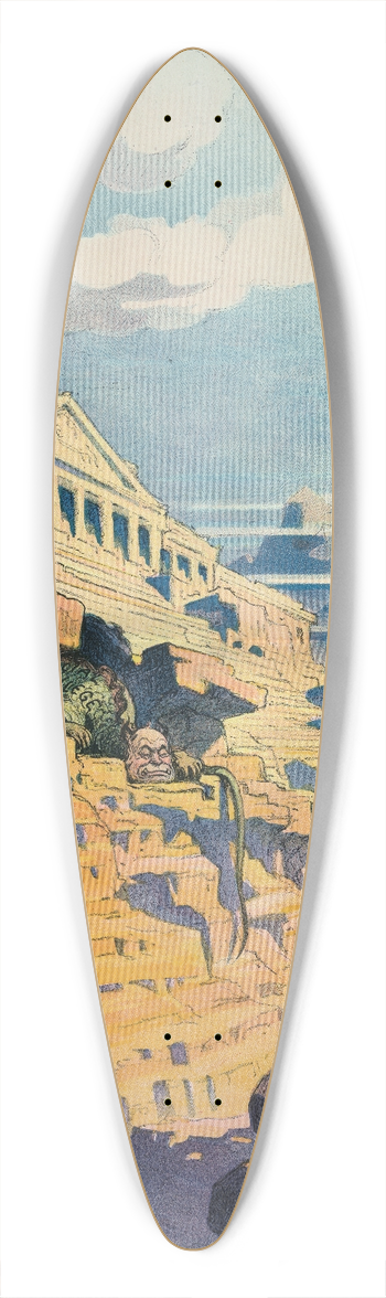 Udo Keppler - Dragon meat 39.3 inch art pintail longboard deck
