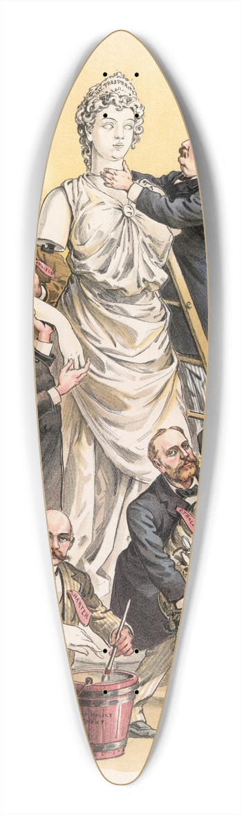 Udo Keppler - Restoring prosperity 39.3 inch art pintail longboard deck