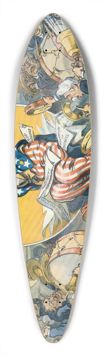 Udo Keppler - The rival salvationists 39.3 inch art pintail longboard deck