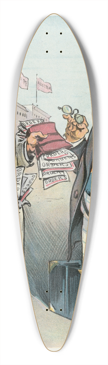 Udo Keppler - The two drummers 39.3 inch art pintail longboard deck