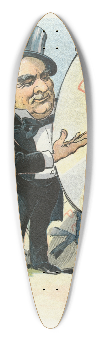 Udo Keppler - Through peace to happiness 39.3 inch art pintail longboard deck