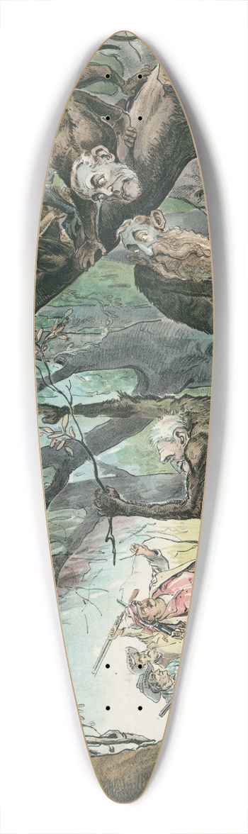 Udo Keppler - Through the jungle 39.3 inch art pintail longboard deck