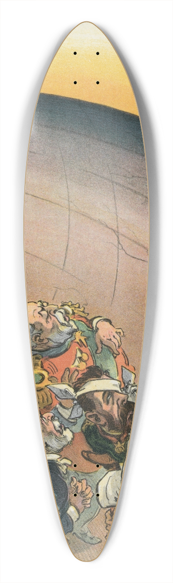 Udo Keppler - When 39.3 inch art pintail longboard deck