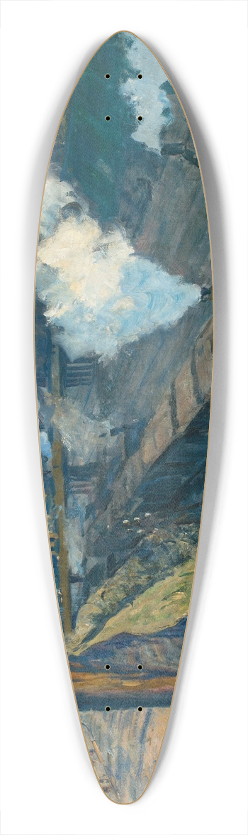 Ulrich Hbner - Stadt und Eisenbahn I 39.3 inch art pintail longboard deck