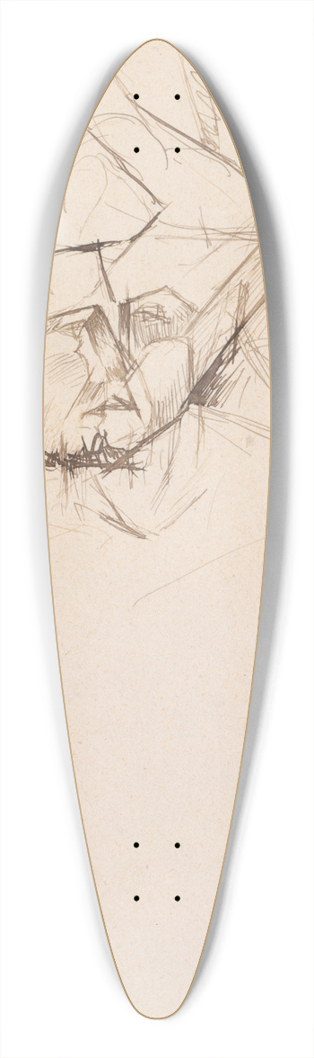Umberto Boccioni - Analytical Study of a Womans Head Against Buildings 39.3 inch art pintail longboard deck