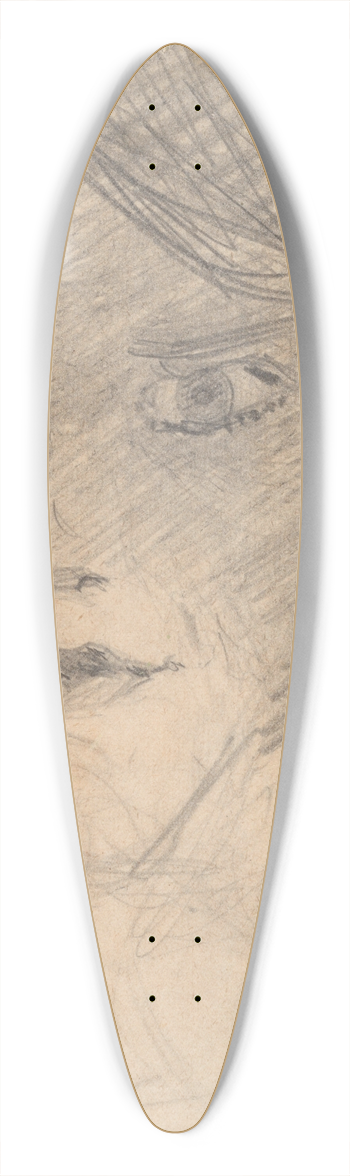 Umberto Boccioni - Study for Modern Idol 39.3 inch art pintail longboard deck