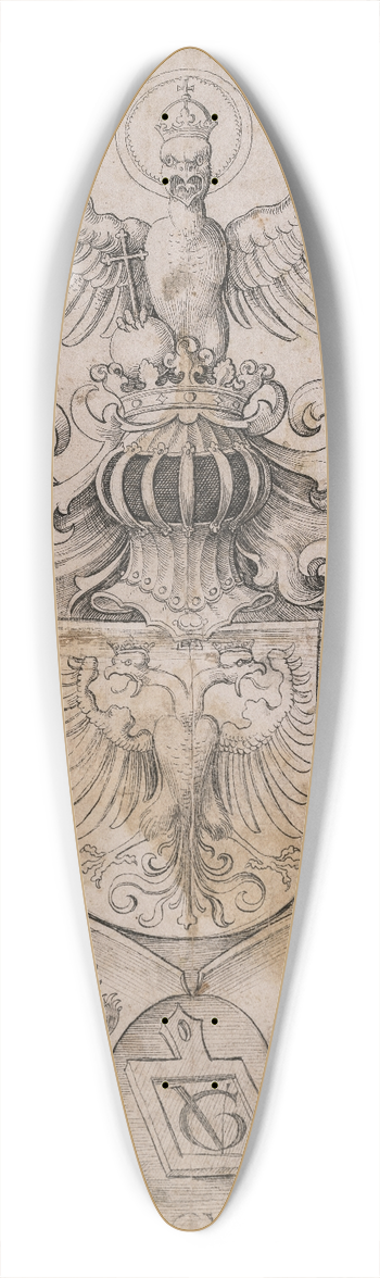 Urs Graf - Model for Stained Glass 39.3 inch art pintail longboard deck