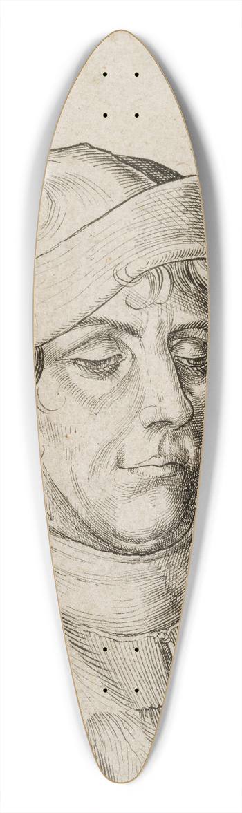 Urs Graf - Portrait of a man with a beret and fur collar 39.3 inch art pintail longboard deck