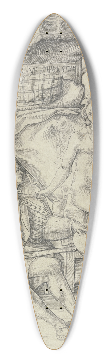 Urs Graf - Swiss mercenary with a prostitute 39.3 inch art pintail longboard deck