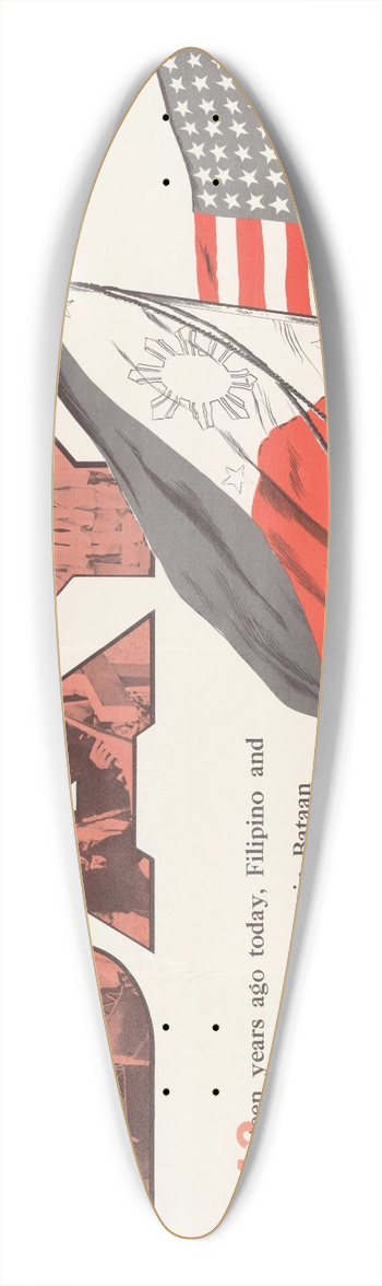 U.S. Information Agency - Bataan Day 39.3 inch art pintail longboard deck
