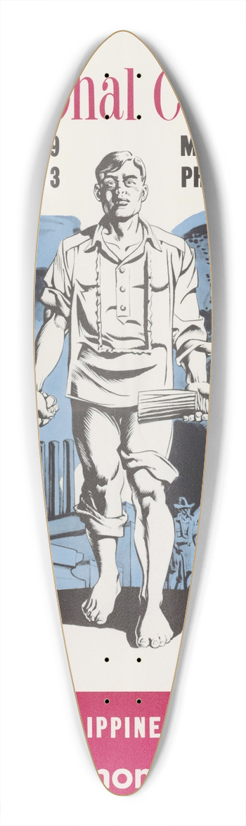 U.S. Information Agency - Eight National Convention  Phi. Veterans Legion 39.3 inch art pintail longboard deck
