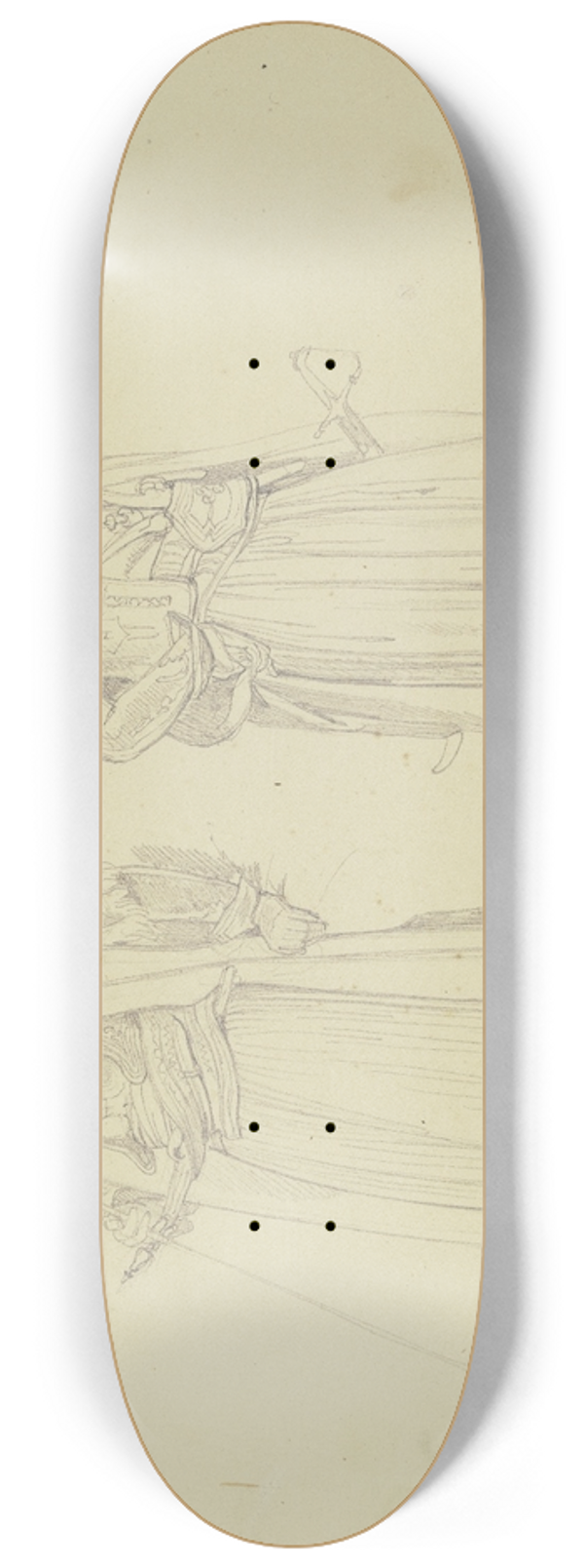 Gustav Heinrich Naecke - Zwei Griechen in traditioneller Tracht 8.25 inch art skate deck