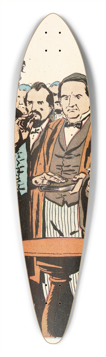 U.S. Information Agency - Re-election 39.3 inch art pintail longboard deck