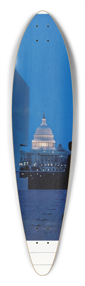 U.S. Information Agency - Study USA 39.3 inch art pintail longboard deck