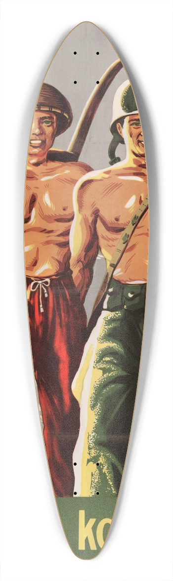 U.S. Information Agency - Together Always 39.3 inch art pintail longboard deck
