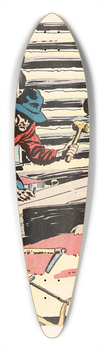 U.S. Information Agency - Tragedy 39.3 inch art pintail longboard deck
