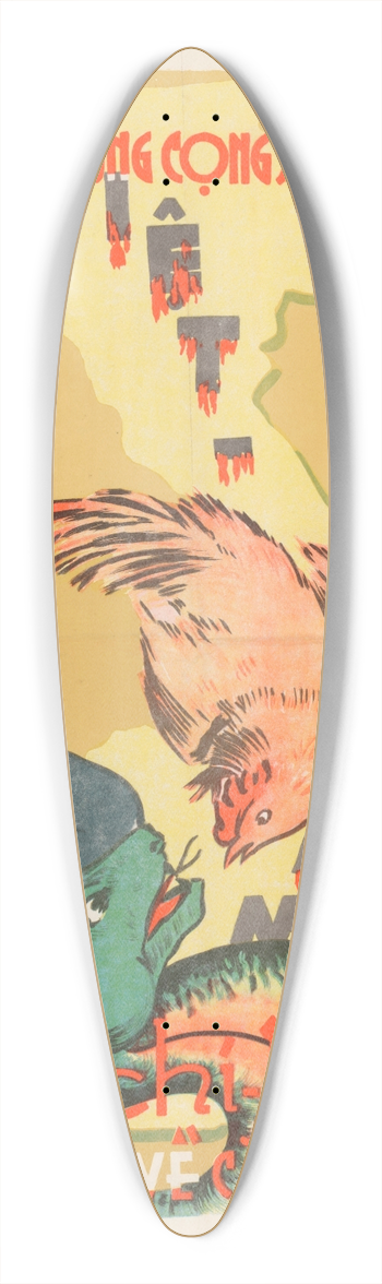 U.S. Information Agency - Viet Poster #2 39.3 inch art pintail longboard deck