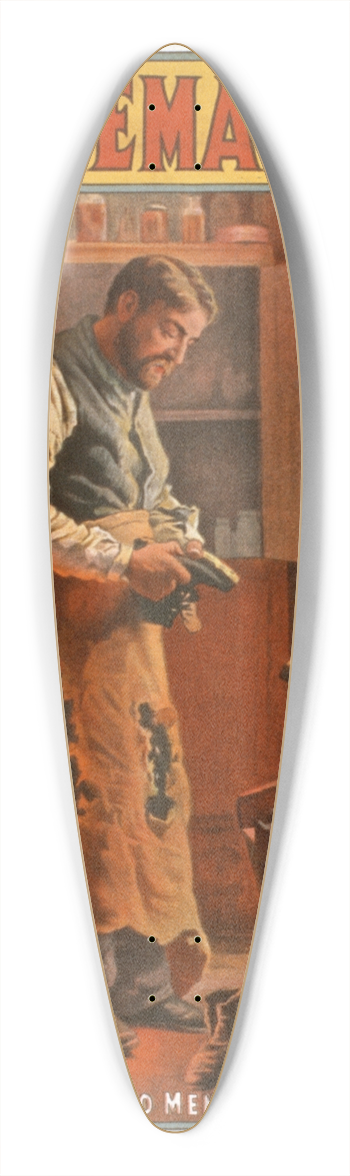 U.S. Lithograph Co. - The shoemaker 39.3 inch art pintail longboard deck
