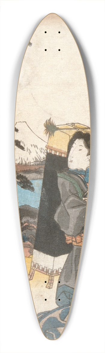 Utagawa Kunisada (Toyokuni III) - Yui 39.3 inch art pintail longboard deck