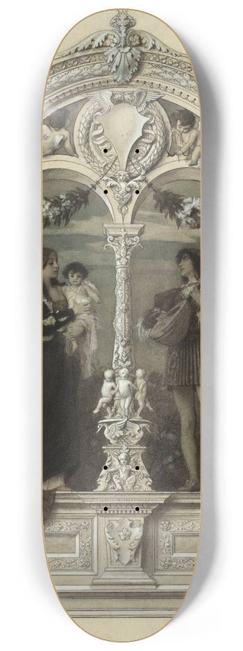 Gustav Klimt - Die Jugend 8.25 inch art skate deck