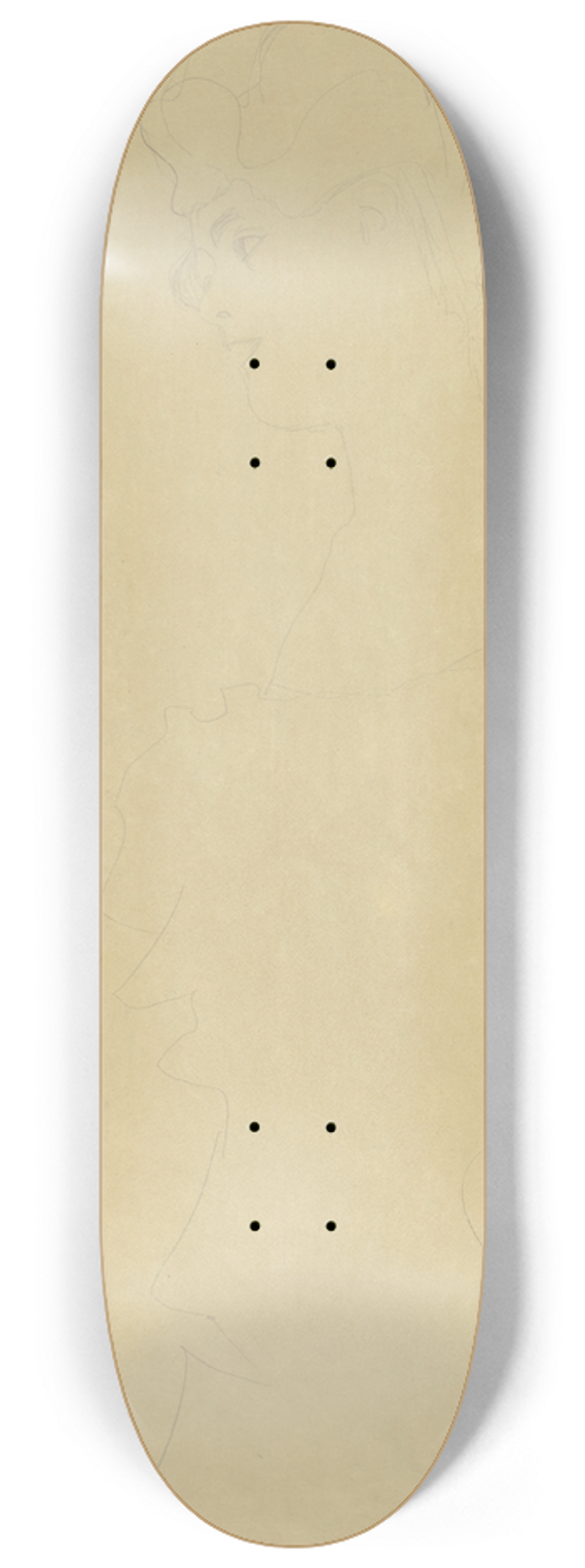 Gustav Klimt - Half-length figure of a girl facing left 8.25 inch art skate deck