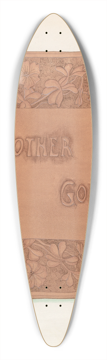Vera Van Voris - Leather Book Cover 39.3 inch art pintail longboard deck