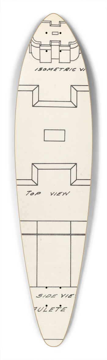 Vera Van Voris - Powder Box 39.3 inch art pintail longboard deck