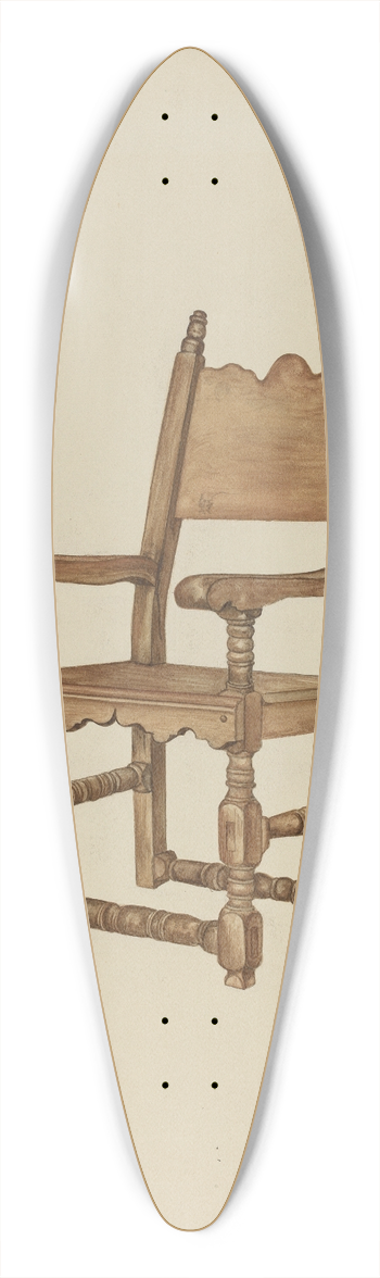Vera Van Voris - Sacristy chair 39.3 inch art pintail longboard deck