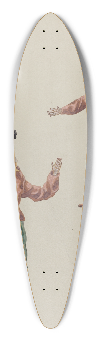Verna Tallman - Rag Doll 39.3 inch art pintail longboard deck