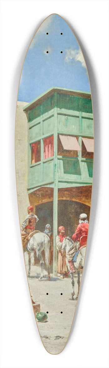 Victor Huguet - A Turkish Market 39.3 inch art pintail longboard deck