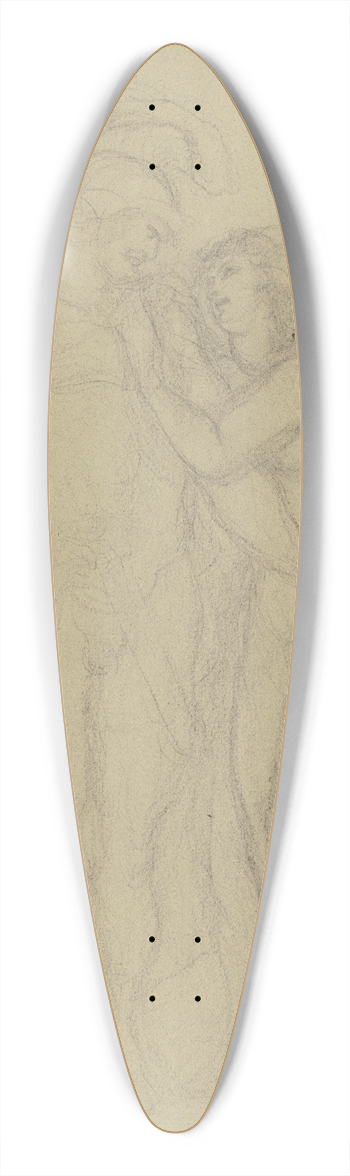 Victor Mller - Antiker Krieger mit sich anschmiegendem weiblichen Akt 39.3 inch art pintail longboard deck