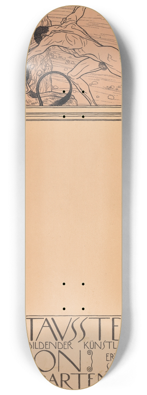 Gustav Klimt - Plakat der 1. Ausstellung der Secession 8.25 inch art skate deck