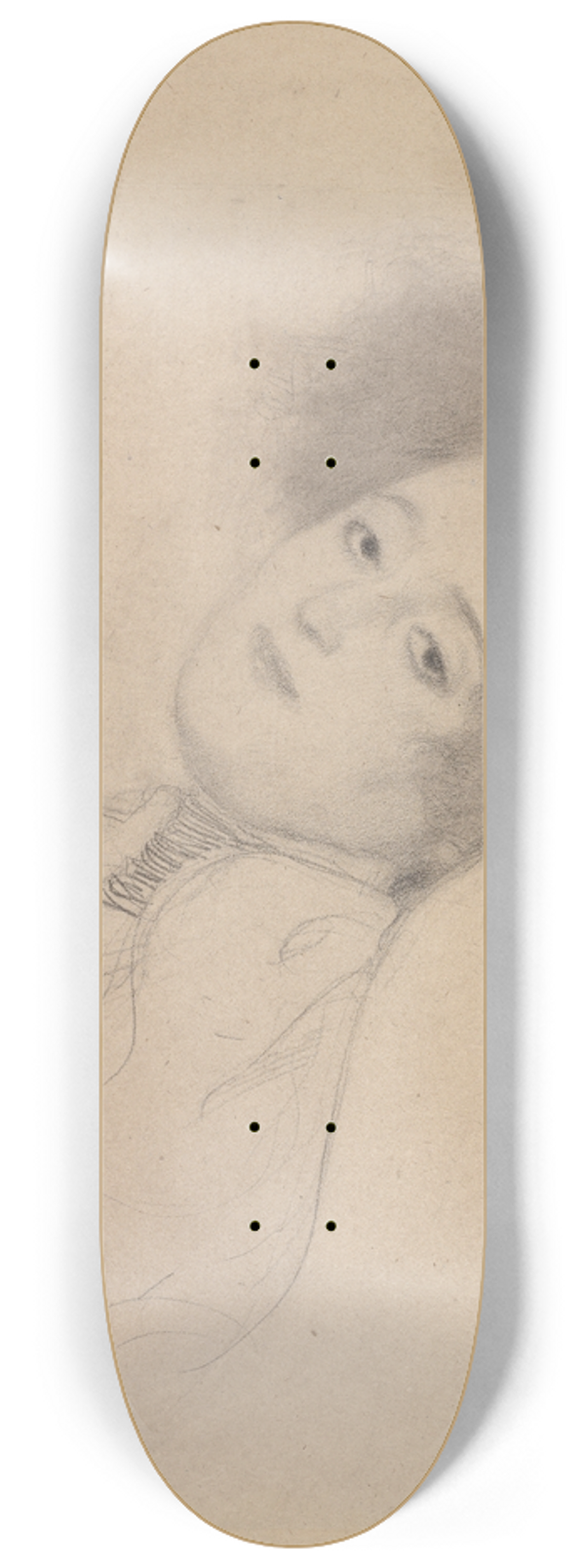 Gustav Klimt - Portrait of a Young Woman Reclining 8.25 inch art skate deck
