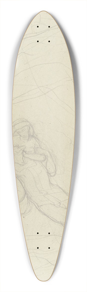 Victor Mller - Titania and Bottom 39.3 inch art pintail longboard deck