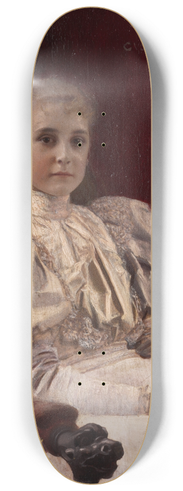 Gustav Klimt - Seated Young Girl 8.25 inch art skate deck