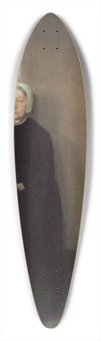 Vilhelm Hammershi - An old woman 39.3 inch art pintail longboard deck